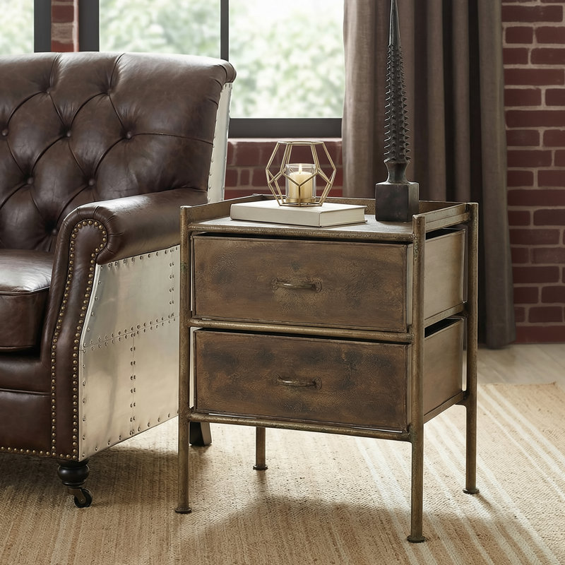 Cameron Industrial Chic Side Table