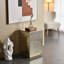 40x56.5cm Antique-mirroed Side Table  Block Small Sofa Table