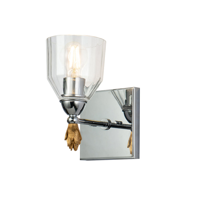 Meuble-lavabo 1 lumière Stiefel, Chrome / or