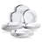 Fiona 18 Pieces Porcelain Square Black and White Dinnerware Sets, Service for 6