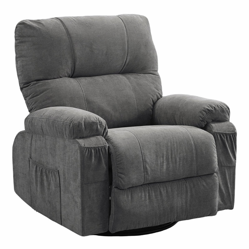 Versatile 360-Degree Rotating Recliner Chair with Soft Cushion and Backrest for Ultimate Comfort and Relaxation, Grey