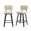 Randerick Swivel Upholstered 25.2" Faux Leather Counter Stool with Wood Frame-1977062614