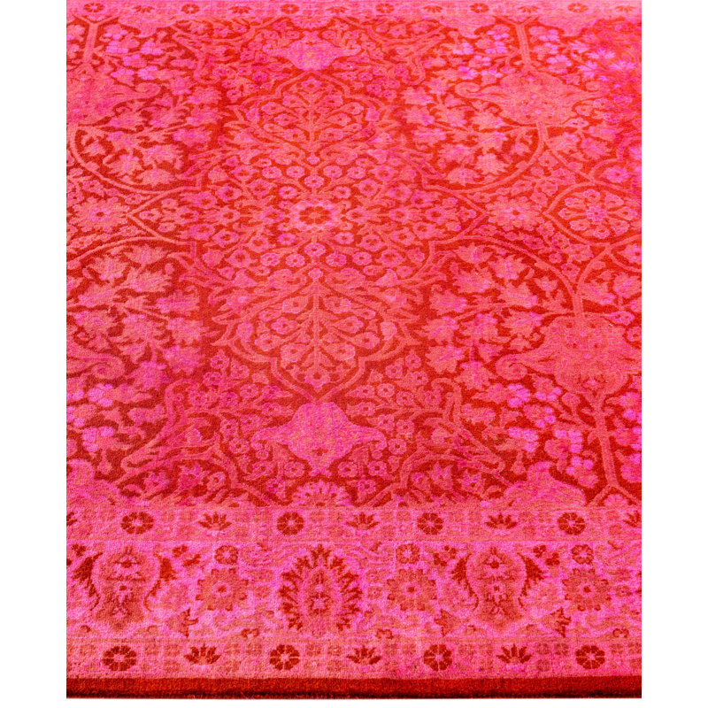 Overdyed One-of-a-Kind 4' 1" X 6' 3" Hand Knotted Area Rug