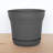 Saturn Traditional Plastic Indoor/Outdoor Round Planter with Saucer-310154100-353335653