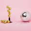  20 pièces mini-boule disco 1,6 "petit miroir réfléchissant pour décoration de fête des années 70 or-45711277