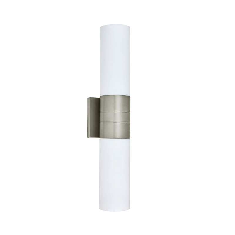 Applique murale ou lanterne 1 lumière DEL, Nickel brossé