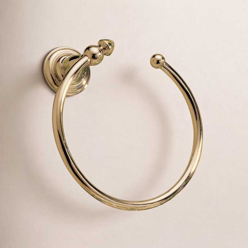 Victorian Towel Ring, Brilliance Polished Brass
