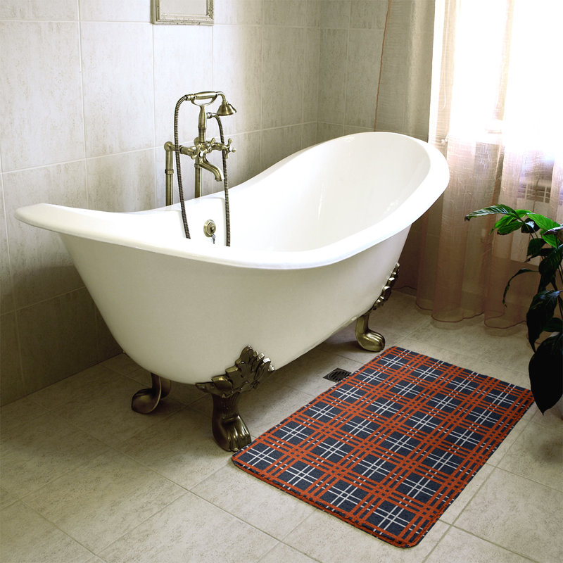 Tapis pour salle de bain Tampa Bay, l 21 po x L 34 po, Orange / noir