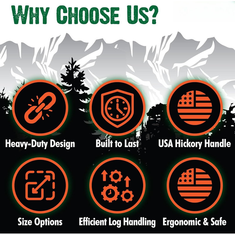 Platinum Pickaroon Logging Tool – 28" Heavy Duty Log Roller & Hookaroon with USA Hickory Handle,orestry, Firewood & Lumber Handling Tool,Drop Forged Steel Head for Dragging & Stacking Logs