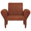 Fauteuil d'appoint rembourré à accoudoirs roulés Liana