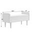 Tabouret de rangement en velours Teddy