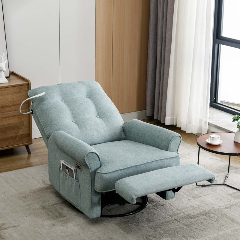 Canapé inclinable 29,92 po Vilda, Lin vert