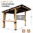 11 Ft X 10 Ft.Reinforced Wooden Hardtop Gazebo with Privacy Curtains and Solid Wood Bartop