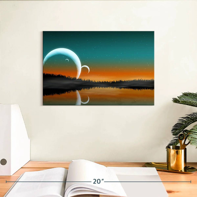 Paysage de l'espace Kelan, H 8 po x l 12 po