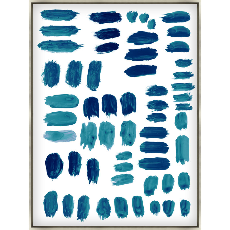 Blue Arrangement II Print by Guseul Park, 49.5" H x 37.5" W x 1.5" D, Image Brush Gel
