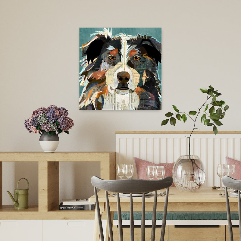 Art contemporain aussi pour chien, H 18 po x l 18 po