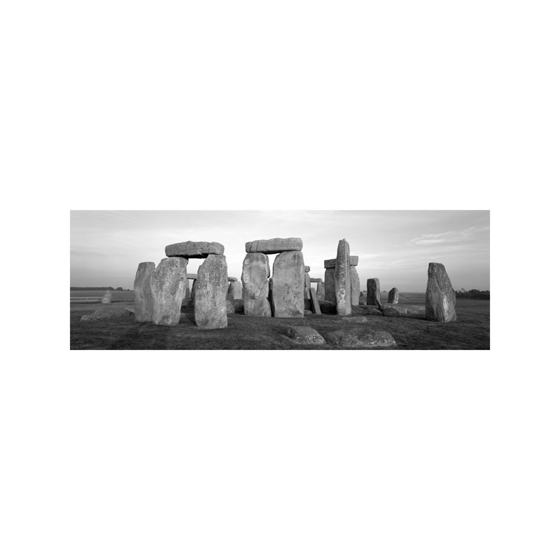 England, Wiltshire, Stonehenge by Panoramic Images - No Frame Panoramic Print on Canvas, 30.48 cm H x 91.44 cm W x 1.91 cm D