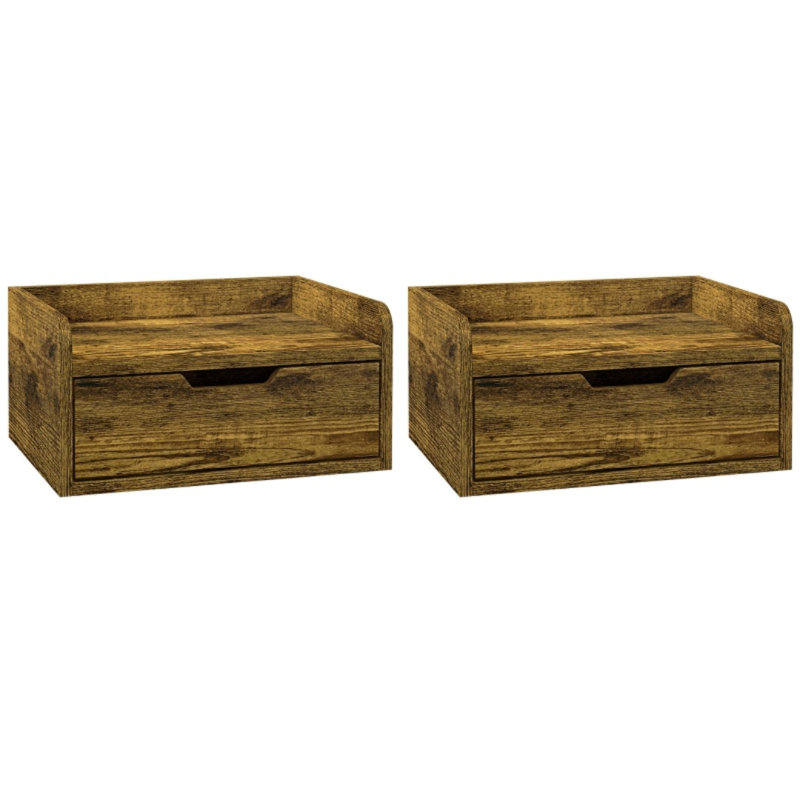 40cm W Engineered Wood Bedside Table