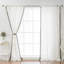 Panneau de rideau simple semi-diaphane en lin lin lin Lilburn-668371098