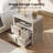 24" Modern Fluted Nightstand Set Of 2, 2 Drawer Bedside Table With Open Shelf, End Table With Curve Profile Design For Bedroom Living Room-443987711-357376419