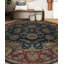 Wool Oriental Area Rug in Blue/Rust/Brown