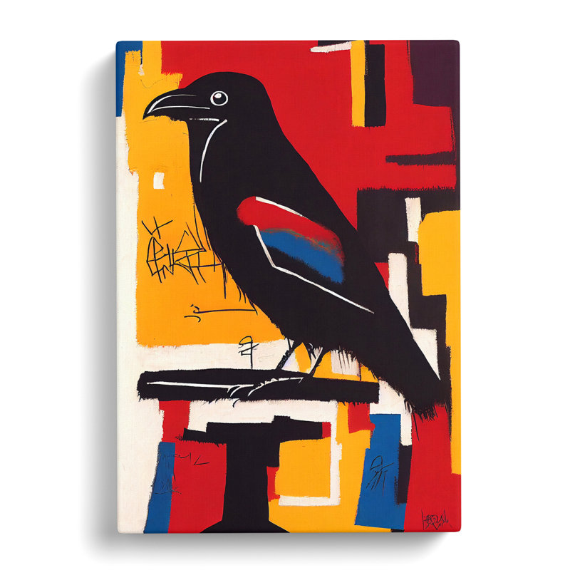 Tristram Raven Bird Graffiti Vol.2 - Wrapped Canvas, 60cm H x 40cm W x 3cm D