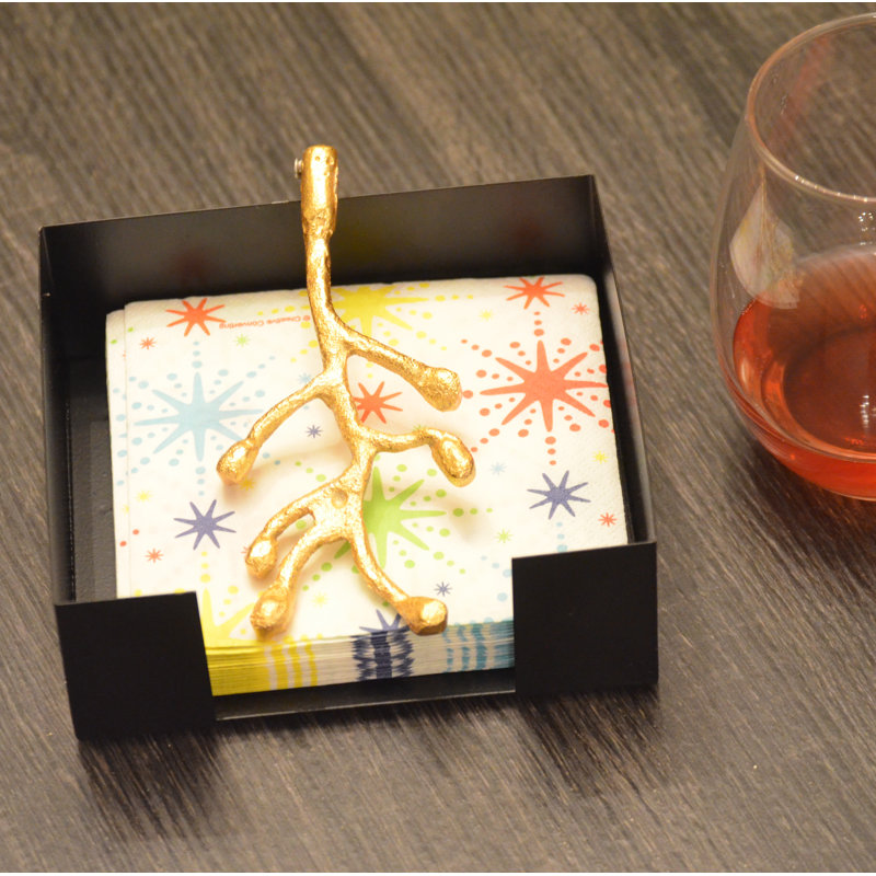 Erdem Flat Napkin Holder, Gold
