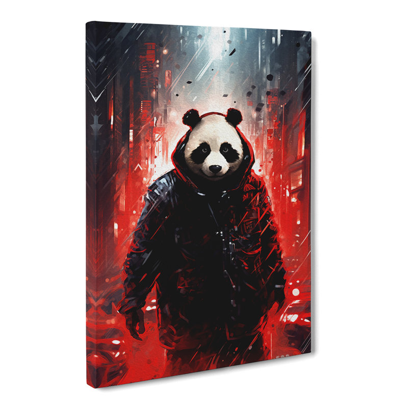 Panda Futurism Art - Wrapped Canvas, 50cm H x 35cm W x 3cm D