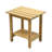 Kellie 16.1" Cottage Classic Slatted Solid Acacia Wood Indoor/Outdoor Side Table with Shelf-1872957646