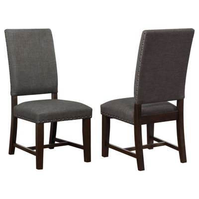 Milton Upholstered Dining Side Chair Warm Grey