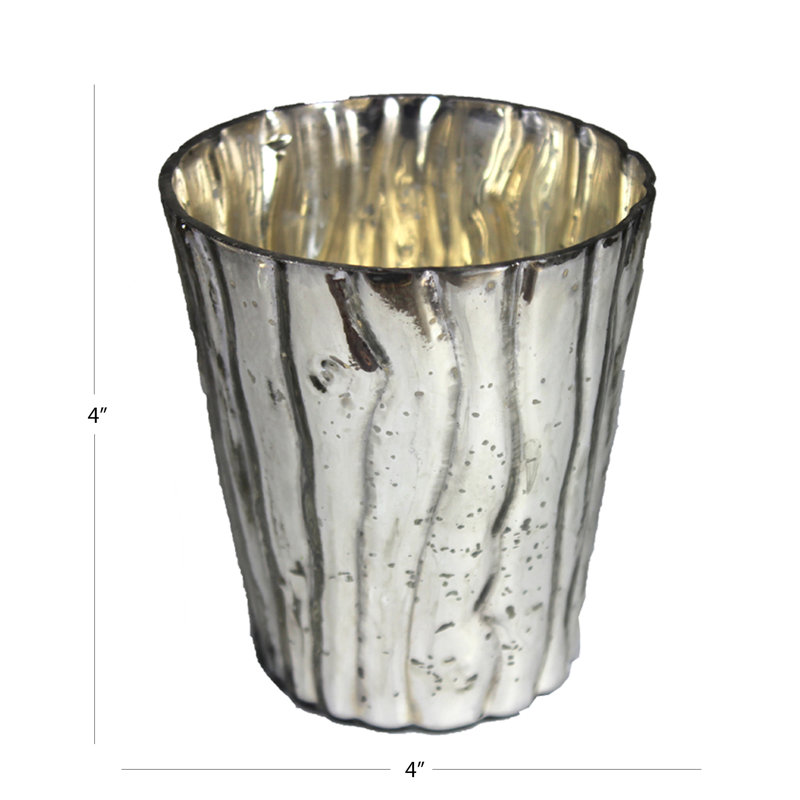 Votive en verre torsion en relief