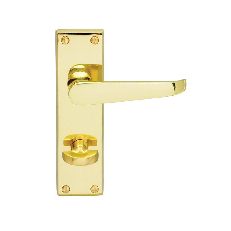 Guillem Bathroom Door Handle, Brass
