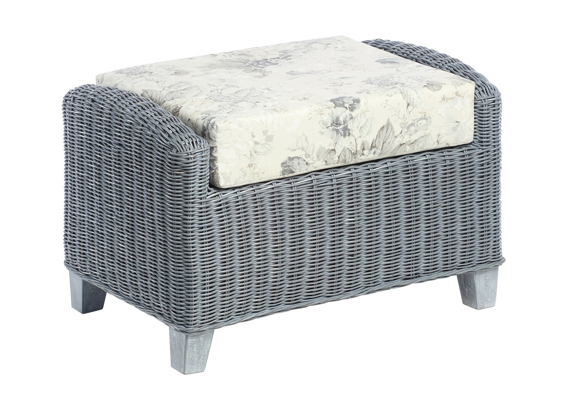 Grey deals wicker footstool