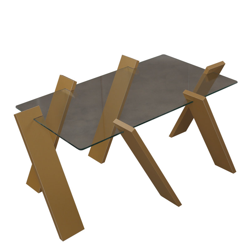 Thelonious Abstract Coffee Table, Yellow