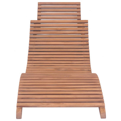 Summy 70" Long Teak Single chaise by Highland Dunes