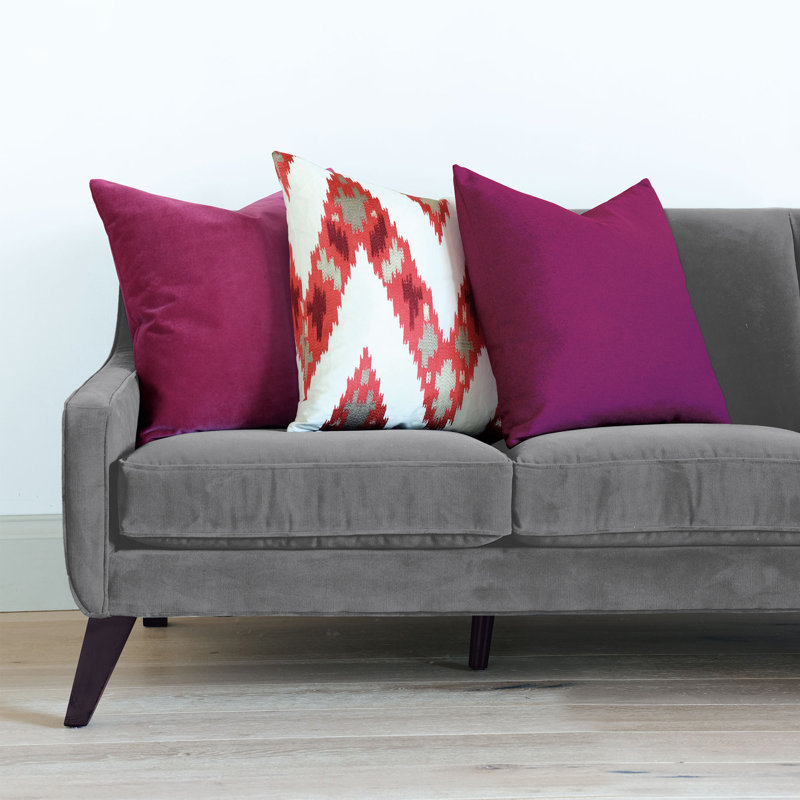 Heathered Wool Wool Square Pillow Cover & Insert, Lilac