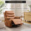 Fauteuil inclinable à bascule pivotant 360 ° pour petits espaces, fauteuil de chambre de bébé rembourré en tissu avec poches latérales avec porte-gobelet, fauteuil inclinable massant et chauffant-1718977716