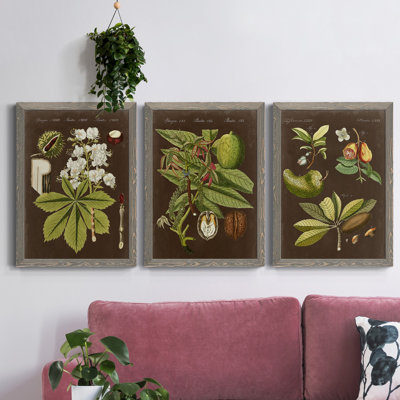 " Chestnut On Suede " 3 - Pieces Painting Print