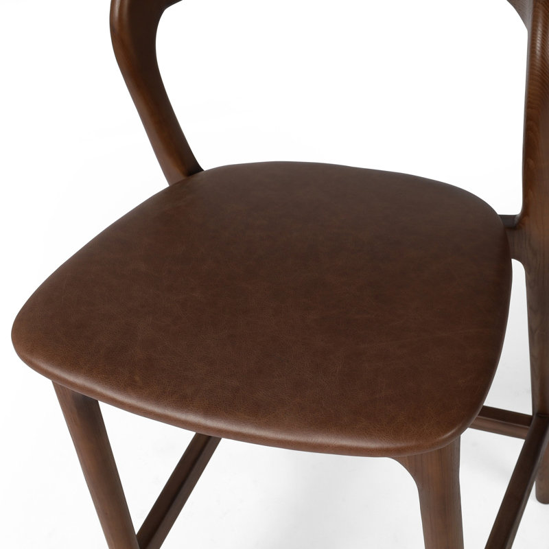 Amare Stool, Sonoma Coco Genuine Leather/Umber Ash, Counter Stool (26.5" Seat Height)