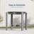 All-Weather HDPE Patio End Table, Easy Maintenance Small Outdoor Table, Fade-Resistant Side Table for Backyard, Pool, Porch -2082406928
