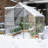 Silver  Walk-In Heavy Duty Greenhouse 12.3' W X 6.2' D X 6.5' H Greenhouse With Aluminum Frame  For Winter