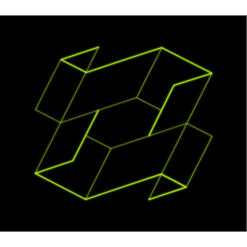 Box Geometric Green - Black;Box Geometric Green - Black Print