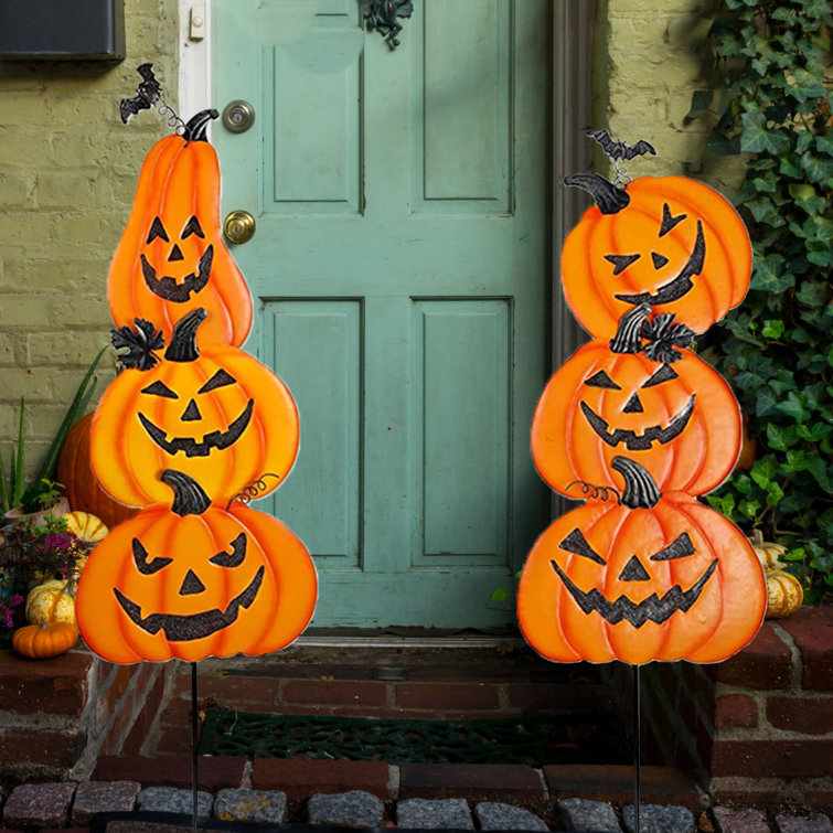 The Holiday Aisle® Happy Halloween Jack-O-Lanterns Garage Door Mural &  Reviews