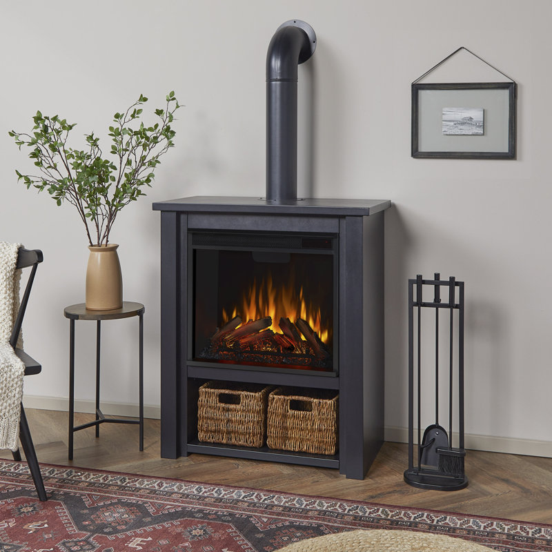 Hollis 32" Electric Fireplace by Real Flame, Black