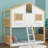 Twin Over Twin House Bunk Bed With Safety Guardrails And Ladder-1757440231