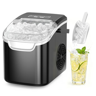 Antarctic Star Countertop Ice Maker Ice Machine With Handle,Self-Cleaning Ice Makers, 26Lbs/24H, 9 Ice Cubes Ready In 6 Mins For Home/Kitchen/Bar/Party/Camping