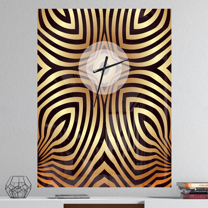 Convexe symétrique Ellipse - horloge murale moderne, Très grand