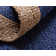 Tapis bleu marine / beige tressé à la main Vagharshage