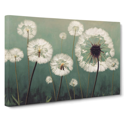 Entrancing Dandelion Flowers - Wrapped Canvas