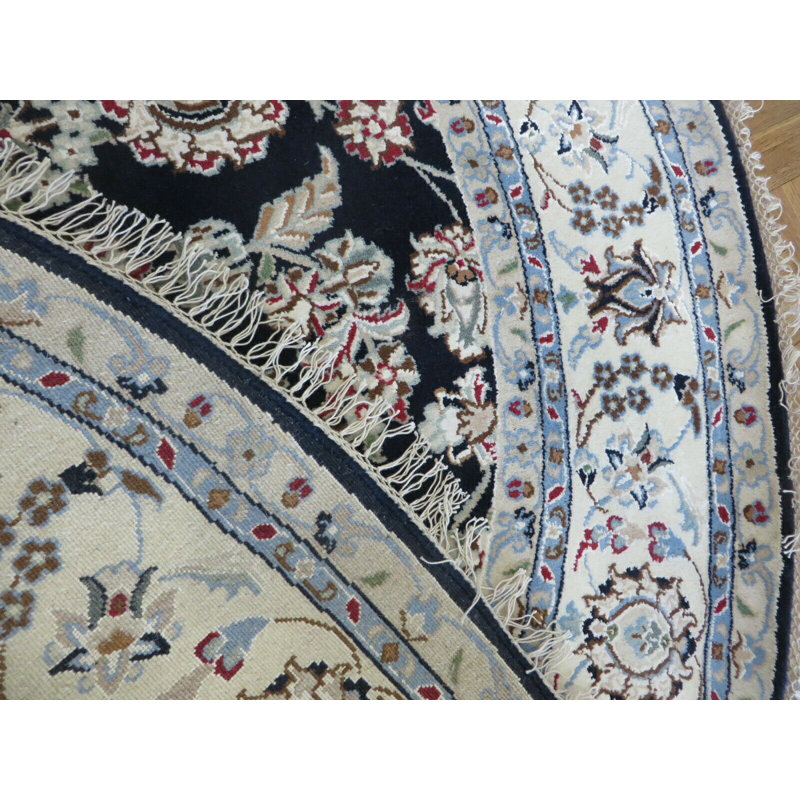 Tapis à main one-of-kind noué la blue/black 5 pi 11 po Adonica